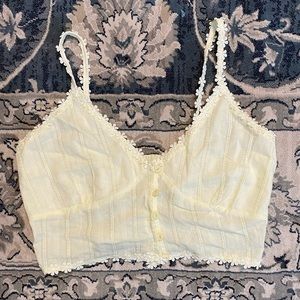 Floral yellow tank top